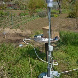 Messstation für Umweltdaten im Kleingarten in Niederndodeleben